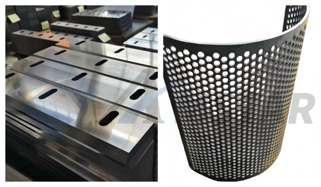 Granulator integrated into complete plastic recycling line