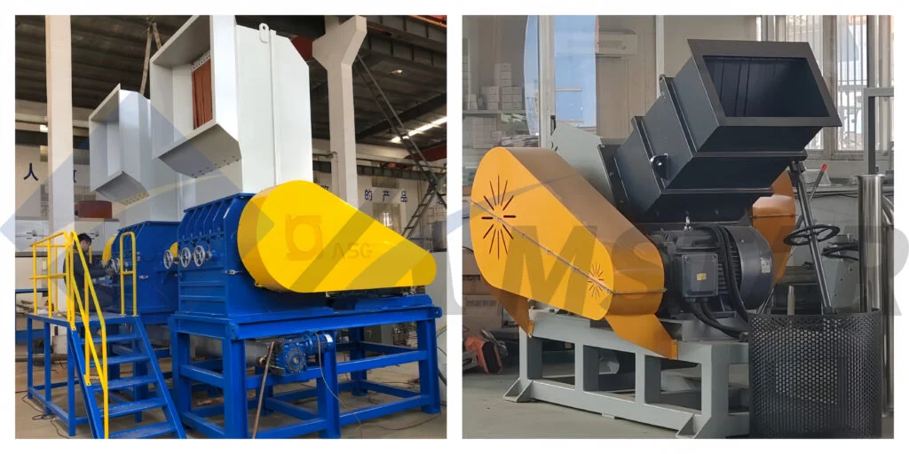 Plastics granulator producing uniform flakes