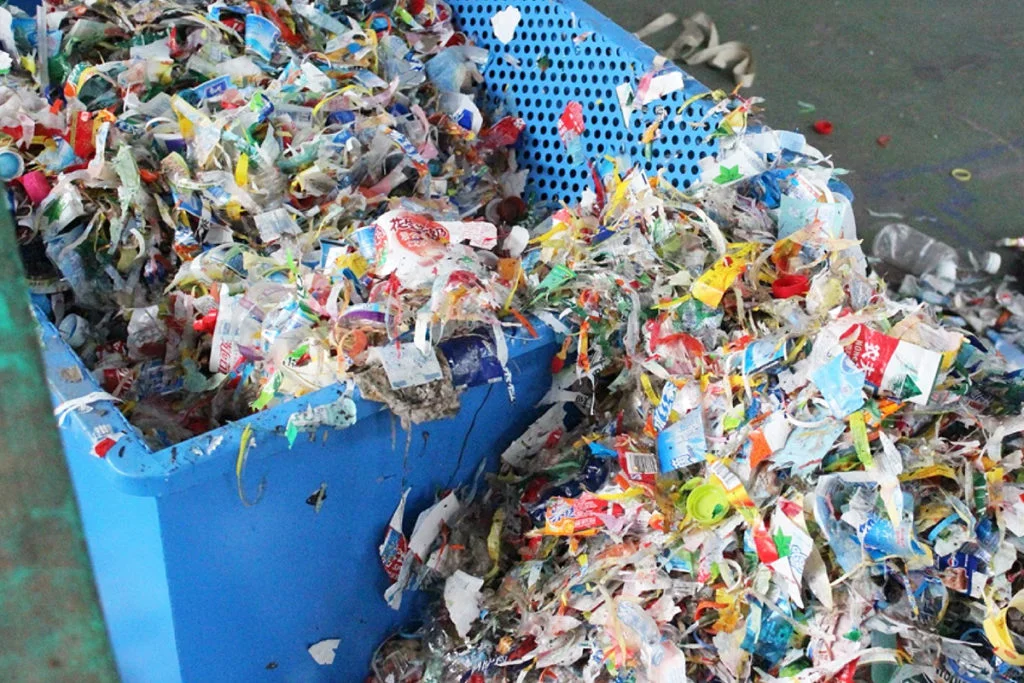 removed plastic bottle labels